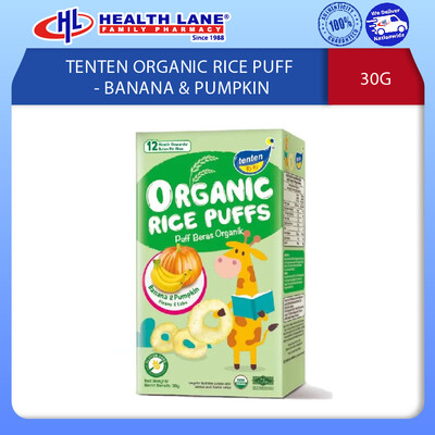 TENTEN ORGANIC RICE PUFF - BANANA & PUMPKIN 30G